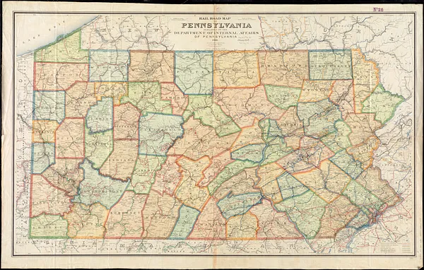 Rail road map of Pennsylvania