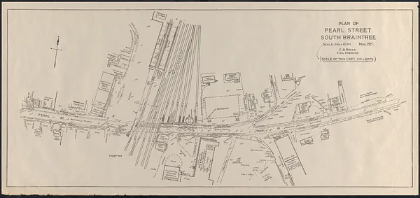 Plan of Pearl Street in South Braintree
