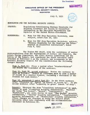 Memorandum from James S. Lay, Jr. to the National Security Council