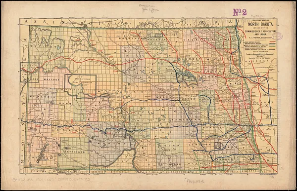 Official map of North Dakota