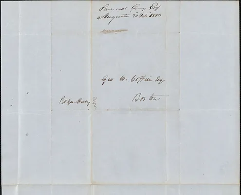 Samuel Cony to George Coffin, 20 February 1850