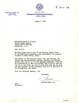 Longoria, Felix  [Investigation by State Legislature