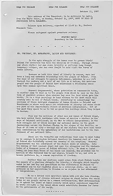 Radio address from White House