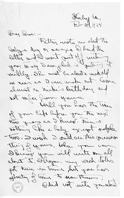 Letter from Mary Paxton Keeley to Bess W. Truman