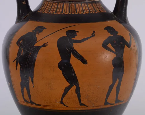 Pseudo-Panathenaic Amphora with Discus Thrower