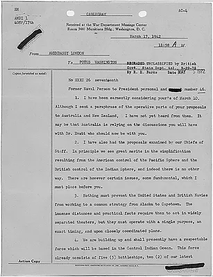 Winston Churchill to Franklin D. Roosevelt