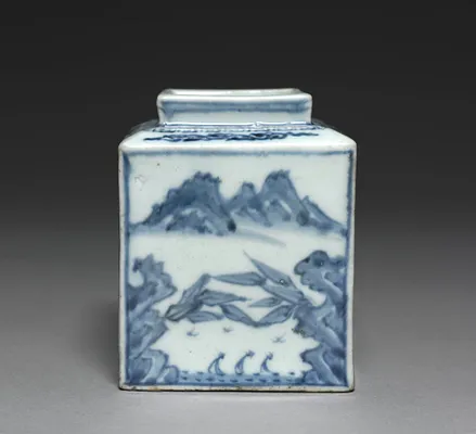 Square-shaped Bottle with the Scenery of the Han River