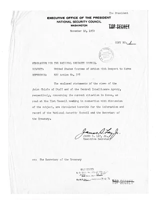 Memorandum from James S. Lay, Jr. to the National Security Council