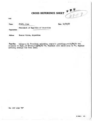 Cross Reference Memorandum