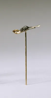 Stick Pin with Mouse on a Spoon