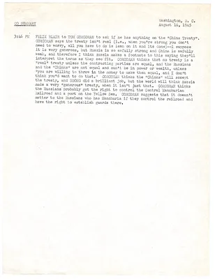 Summary of Conversation Between Felix Blair and Tom Corcoran