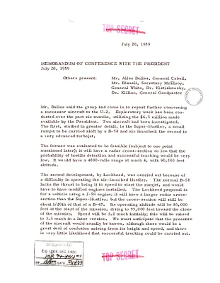 Memorandum of Conference with the President Authored by Andrew J. Goodpaster