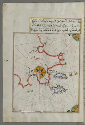 Map of Two Small Islands Off the Coast of Sardinia
